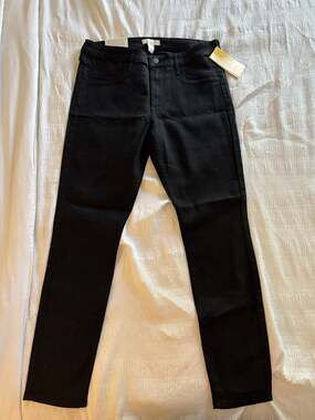 NWT H&M Black Skinny Jeans Denim Goth Rocker Indie Sleaze Minimalist Capsule Y2K